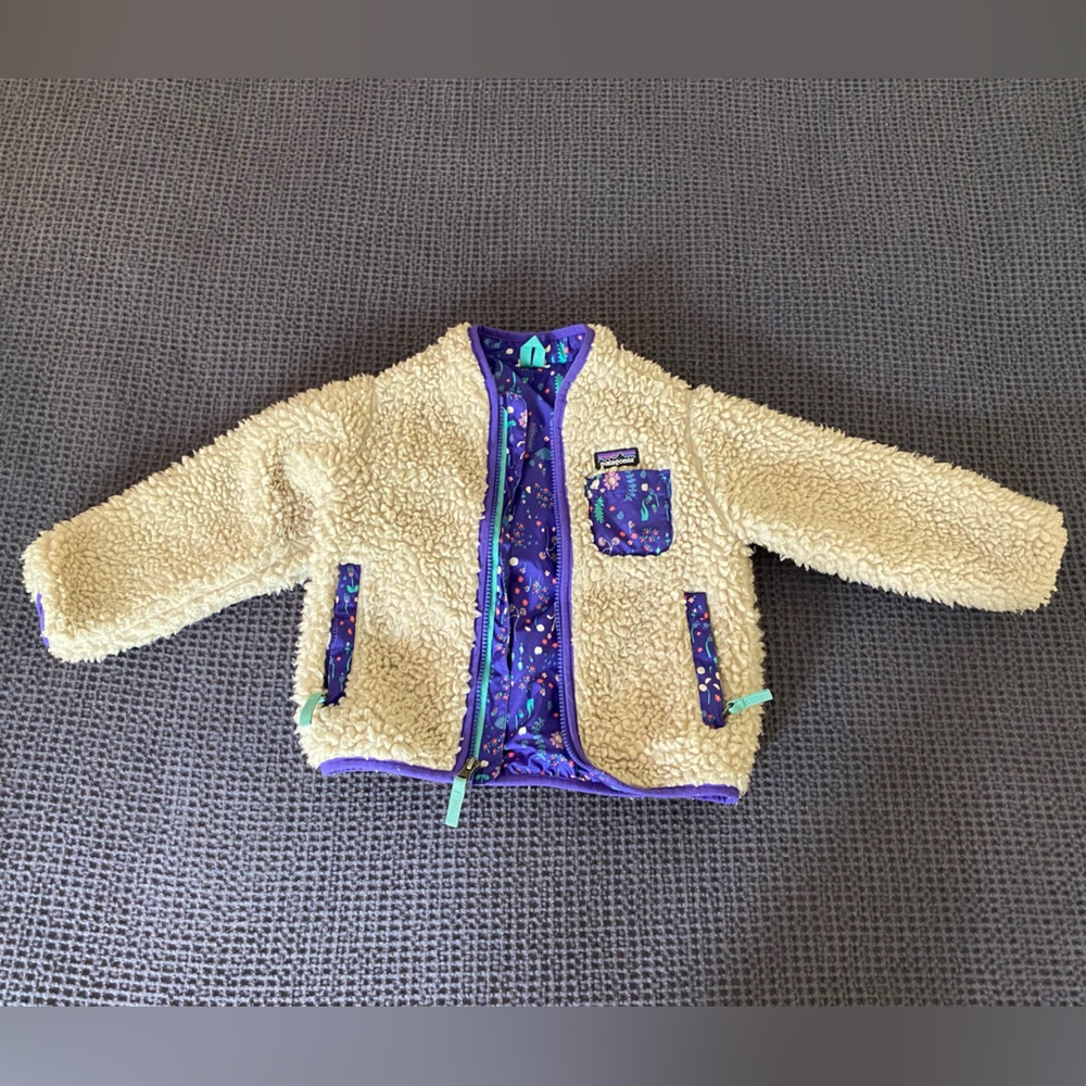 Patagonia toddler girl synchilla jacket size 4t. In great condition